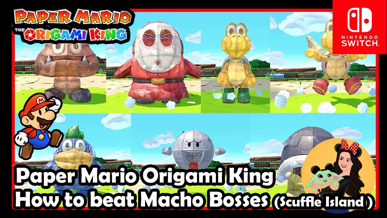 How to beat Macho Bosses in Scuffle Island PAPER MARIO ORIGAMI KING