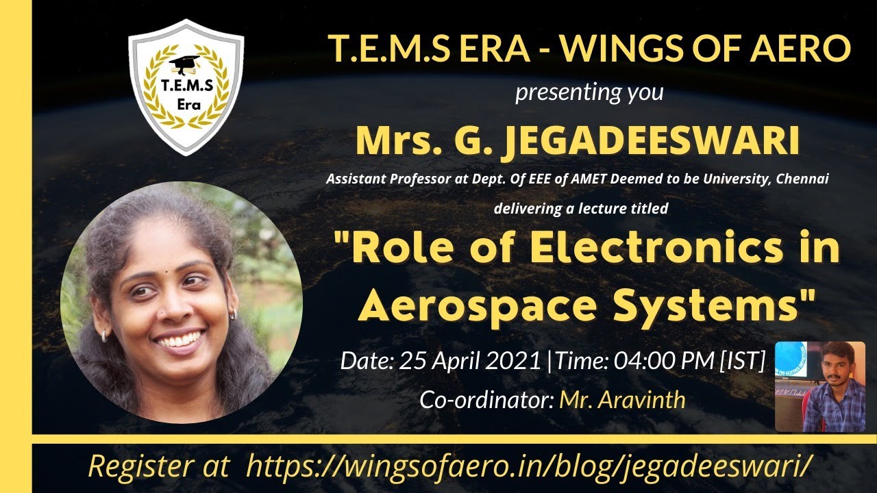 Role of Electronics in Aerospace Systems - Mrs. G. Jegadeeswari