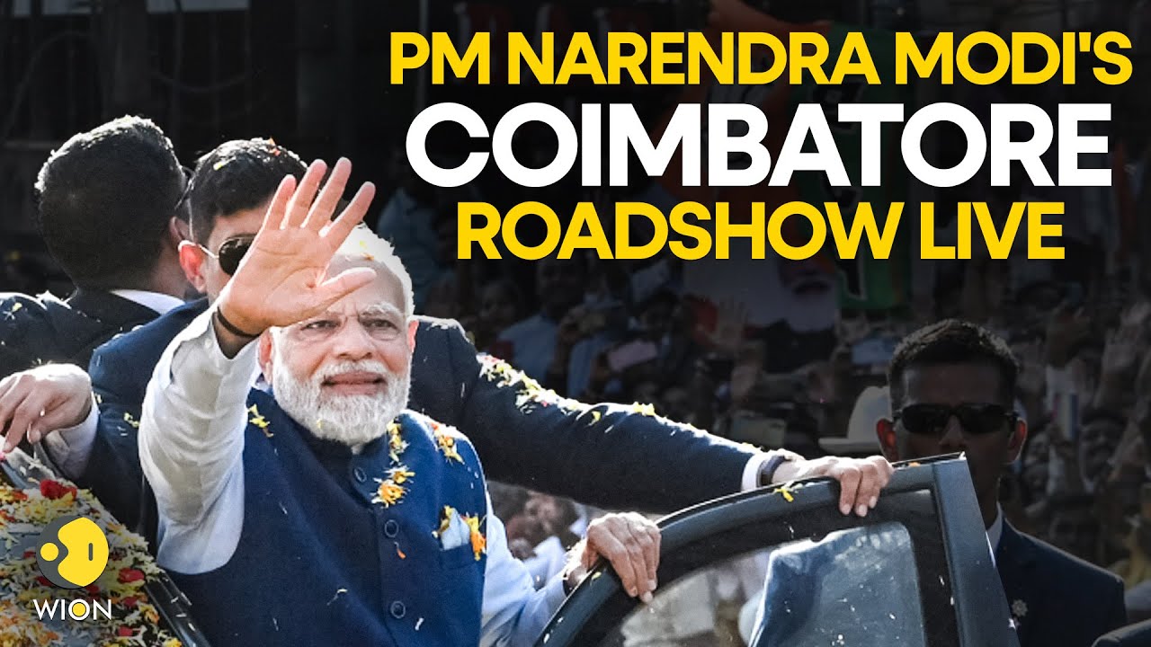 PM MODI LIVE: PM Narendra Modi’s Coimbatore Roadshow Live | Lok Sabha Election 2024 | WION LIVE