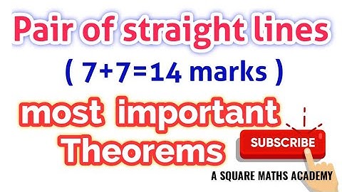 Pair of straight lines | Inter 1st year Maths 1B | Most imp questions | TS @asquaremathsacademy