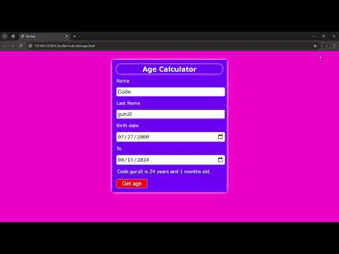 How to Make a Age Calculator Project | Html , css , javascript #project #htmlcss #calculator