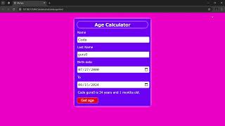 How to Make a Age Calculator Project | Html , css , javascript #project #htmlcss #calculator