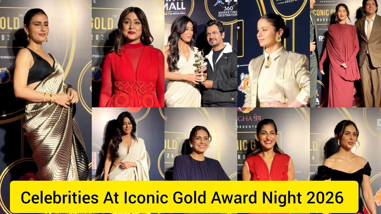 Iconic Gold Award Night 2026 Rakul Preet Manoj Kriti Huma Qureshi Kubra Farhan Shibani Hina Khan 😍❤️