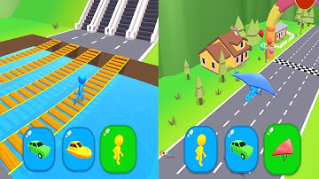 SHAPE-SHIFTING 🚲🚁🚗 All Levels Gameplay Android,ios (Part 21)