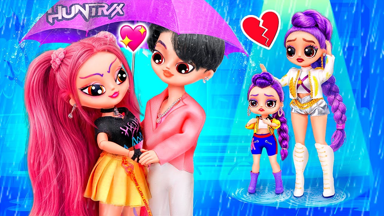 K-pop Demon Hunters: Mira dan Rumi Tumbuh Besar! Kreasi Boneka LOL OMG