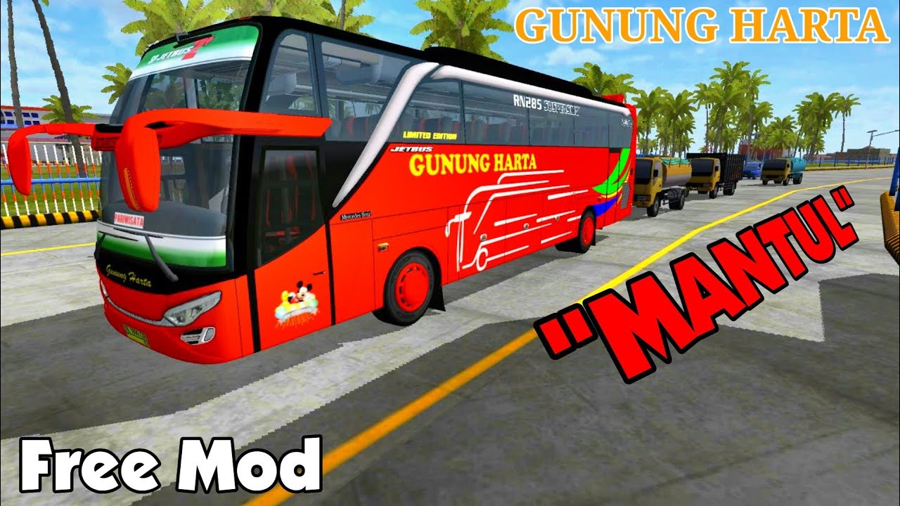 MOD HDD JB2 BUSSID TERBARU Livery GUNUNG HARTA || Bus Simulator Indonesia - YouTube