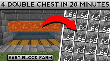 EASIEST COBBLESTONE FARM for Minecraft Bedrock 1.21! (Infinite Blocks)