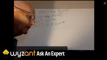 Calculating the hydronium ion concentration from the pH of a solution.