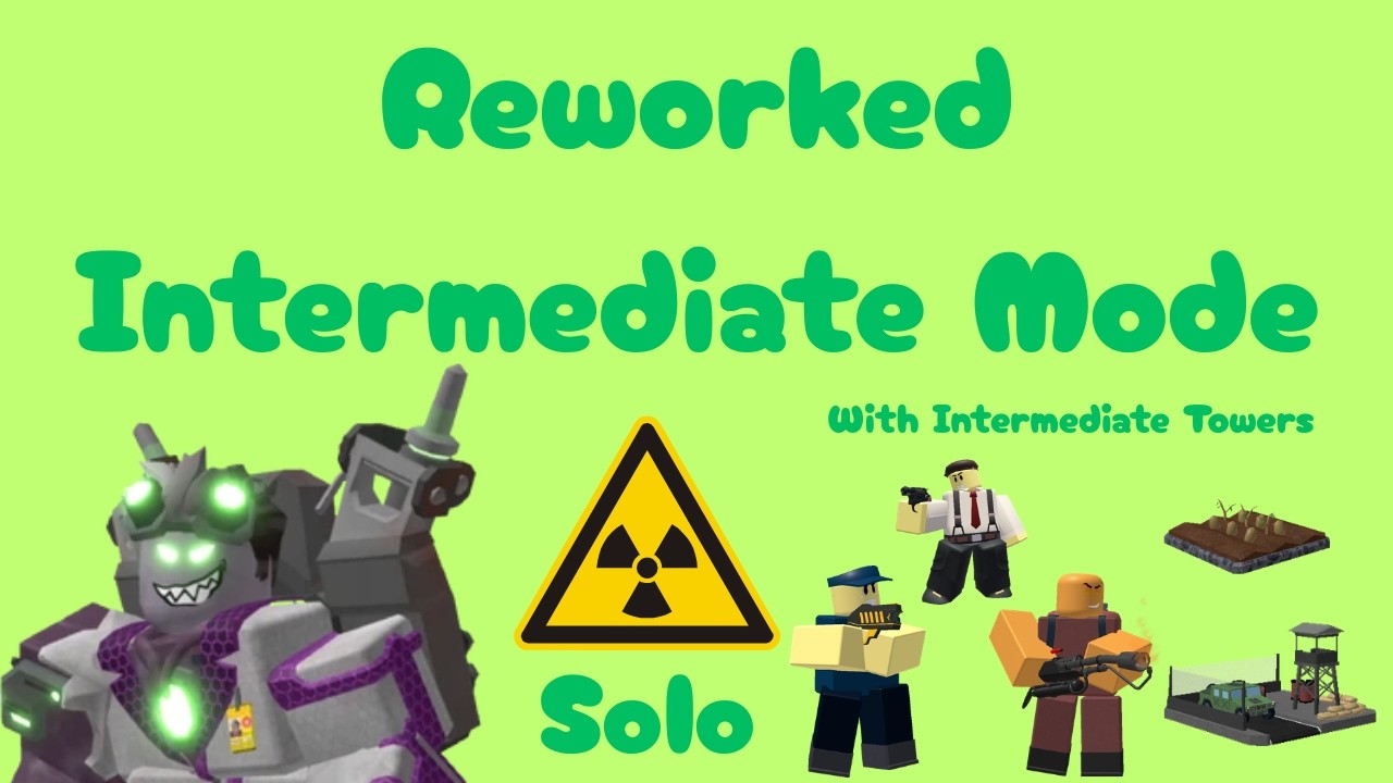 Solo Intermediate Mode With Intermediate Towers | Tower Defense Simulator