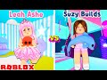 Who Can Build The Best Home For Our *NEW* OCEAN PETS In Adopt Me... Leah Ashe vs Suzy Builds!