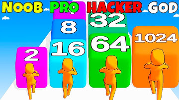 NOOB vs PRO vs HACKER vs GOD - 2048 Run 3D