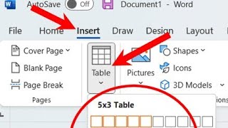 How to draw a table in Word , insert & delete a row/column,  एमएस वर्ड में टेबल कैसे बनायें