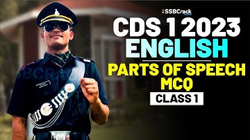 CDS 1 2023 Exam English 100 Days Crash Course - Parts of Speech - Class 1