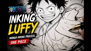 LUFFY INKING PROCESS  ⚡ | Bringing Monkey D. Luffy to Life (Part 1)