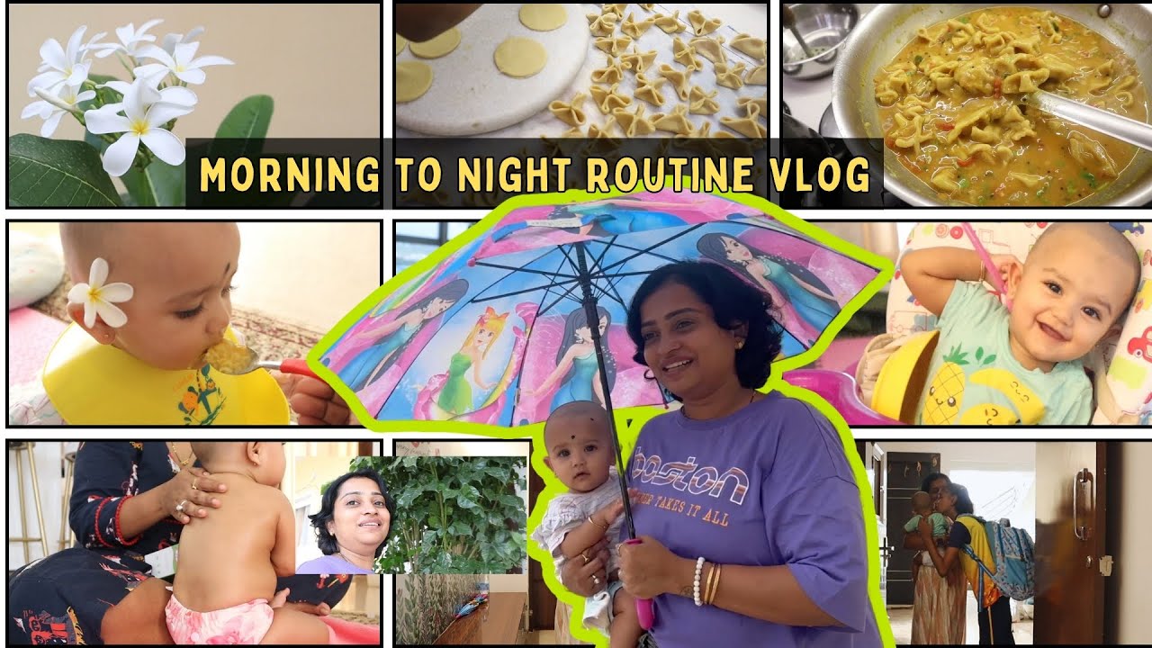 Indian Mom's Morning to Night Routine with 2 kids 👨🏻‍👩🏻‍👧🏻‍👧🏻 Cooking, Baby's Bath, Gardening, Vlog