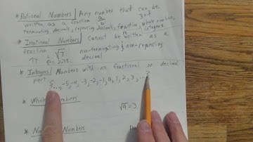 Algebra 2; Classifying Real Numbers; Notes