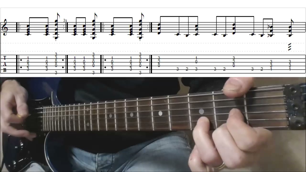How to play AC\DC's Sink The Pink on guitar (w\tabs) YouTube