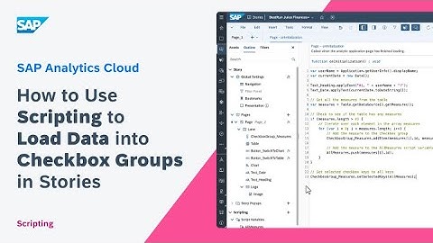 How to Use Scripting to Load Data into Checkbox Groups in Stories (3 of 5): SAP Analytics Cloud