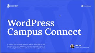 WordPress Campus Connect – Planning Your Event