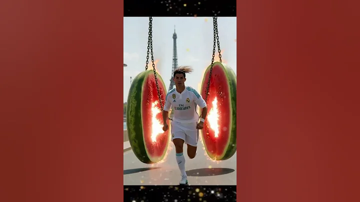 Messi, Neymar & Mbappé’s watermelon vs Ronaldo’s watermelon #ronaldo #messi #aifunnyshorts #ronaldo