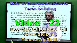 Communication, It's role in Teamwork building. Answer solved Teamwork and soft skills exercise solve screenshot 4