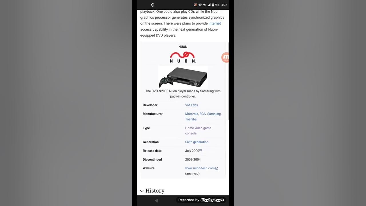 Nuon (DVD Technology) game console YouTube