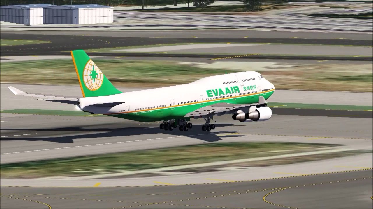 EVA AIR Boeing 747-400 crash after take off San Francisco - YouTube