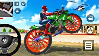 🥰 Mc Queen Car: Bike Game 🦚 Spiderman 3D Drive Simulator Gameplay 🎉 Monster Police Bike 🚓 Android 