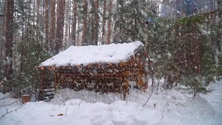 SURVIVE THE HEAVIEST SNOWFALL IN A LOG CABIN. Underground Cache.