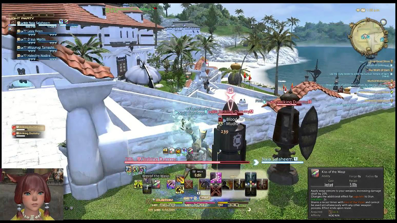 Final Fantasy XIV : Ninja DPS 450+ Rotation | Controller / Crossbar 4 Minutes