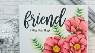 Simple No Line Copic Coloring/MFT Brilliant Blooms|Giveaway Winner