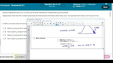 Math 14 8.1.21 State a conclusion about the null hypothesis.