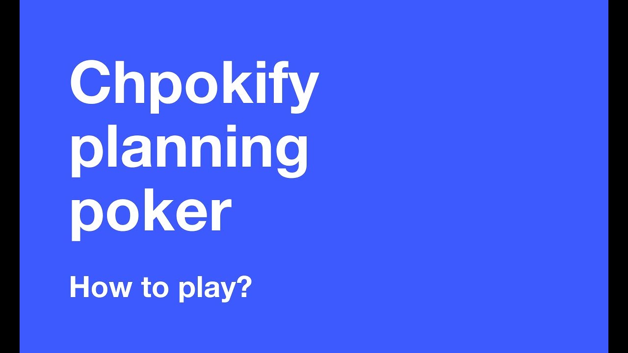 How to play planning poker with Chpokify User interface showreel