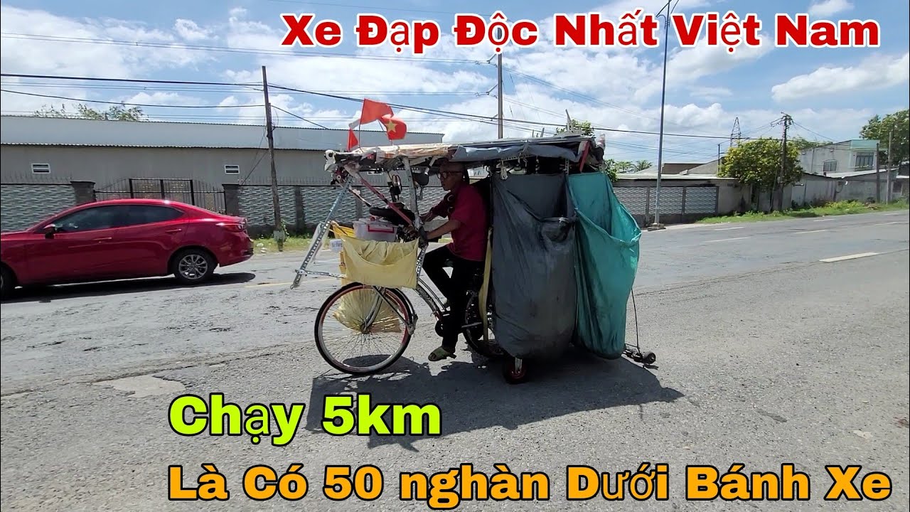 Kì Lạ Người Đàn Ông Chế Ra XE ĐẠP Cứ Chạy Được 5km Là Có 50k Tiền /La Cà Đường Phố