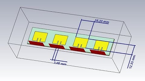 Design and Simulation of Patch Antenna Array in CST f=5.6Ghz