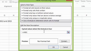 Excel  2013 Tutorial - How to Highlight Days between Two Dates