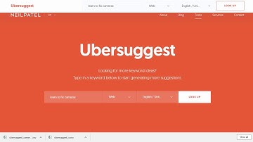 How to use UberSuggest tool by Neil Patel for SEO