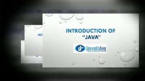Java Technology Introduction by InventaTeq