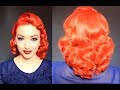 Retro Vintage Pin Curls Using A Curling Iron