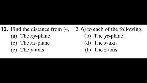 How to find the Distance Between a Point and Plane/Axis (12.1.12)