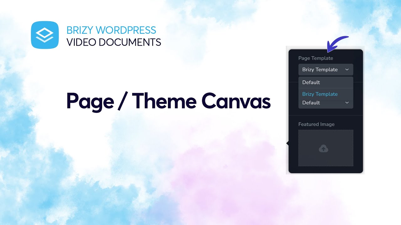 Page / Theme Canvas Options | Brizy Video Documentation, WordPress ...