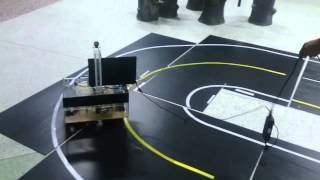 Automatic Cars by Image Processing + python ถนนวงรูปสนามฟุตบอล