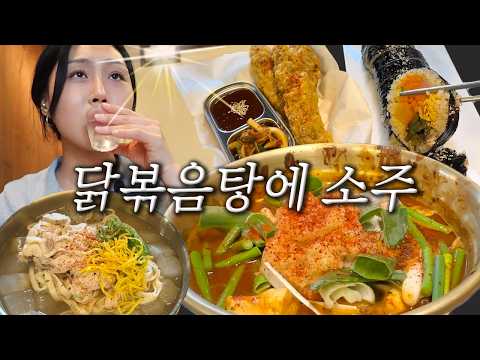 혼술 브이로그 <strong>EP</strong>.0 한국인의 마늘맛 닭볶음탕 + 소주 술먹방 제목 지어주실분?◠‿◠ Drinking Alone Vlog Korean <strong>food</strong> mukbang