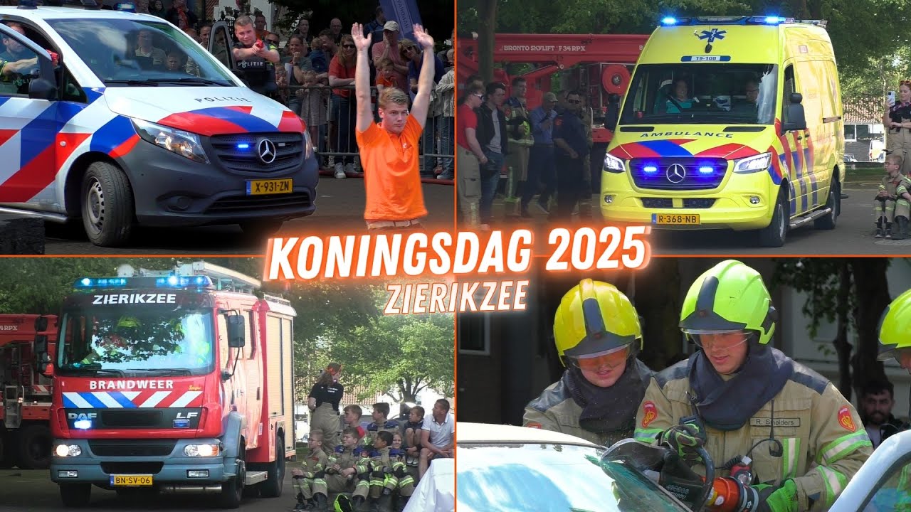 🟠KONINGSDAG 2025 - Autobrand, BTGV, Crash na achtervolging | DEMO's ...