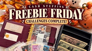 💸 Cash Stuffing Freebie Friday | The Final Dollars! Completing Savings Challenges ✨