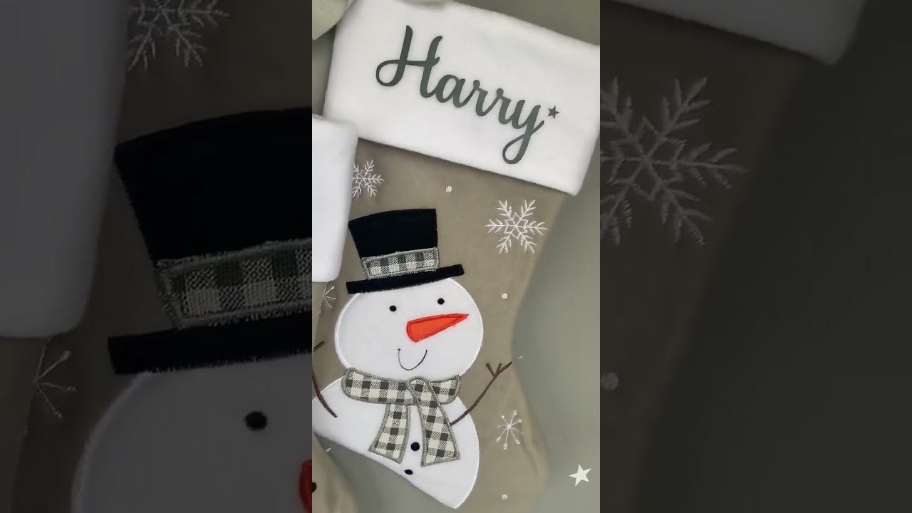 Plush Santa Christmas Stocking Holiday Ornament Luxury Christmas Socks