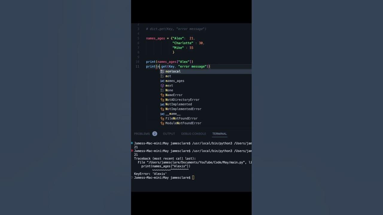 Python dict get as fast as possible youtube