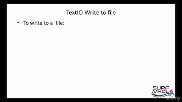 001 Introduction to TextIO library in vhdl verilog fpga