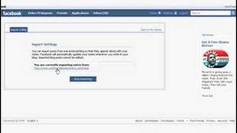 Importing Your Blog Into Facebook Notes