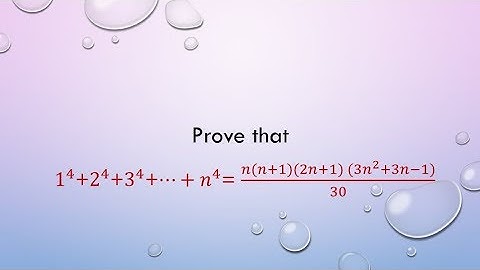 Prove That 1^4+2^4+3^4+⋯+𝑛^4= (𝑛(𝑛+1)(2𝑛+1) (3𝑛^2+3𝑛−1))/30